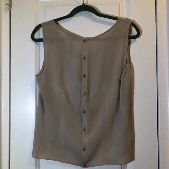 Vintage Giorgio Armani Embroidery Elegant Evening Party Jacket /Tank Tan Size 42 - Picture 4 of 11